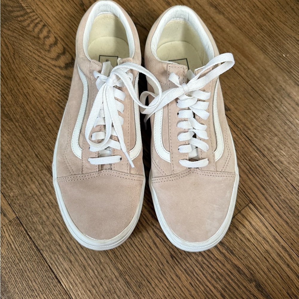 Vans Beige and White Casual Sneakers